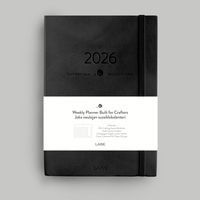 Laine Knitter's Year 2026 Weekly Planner - Black | Accessories at Michigan Fine Yarns