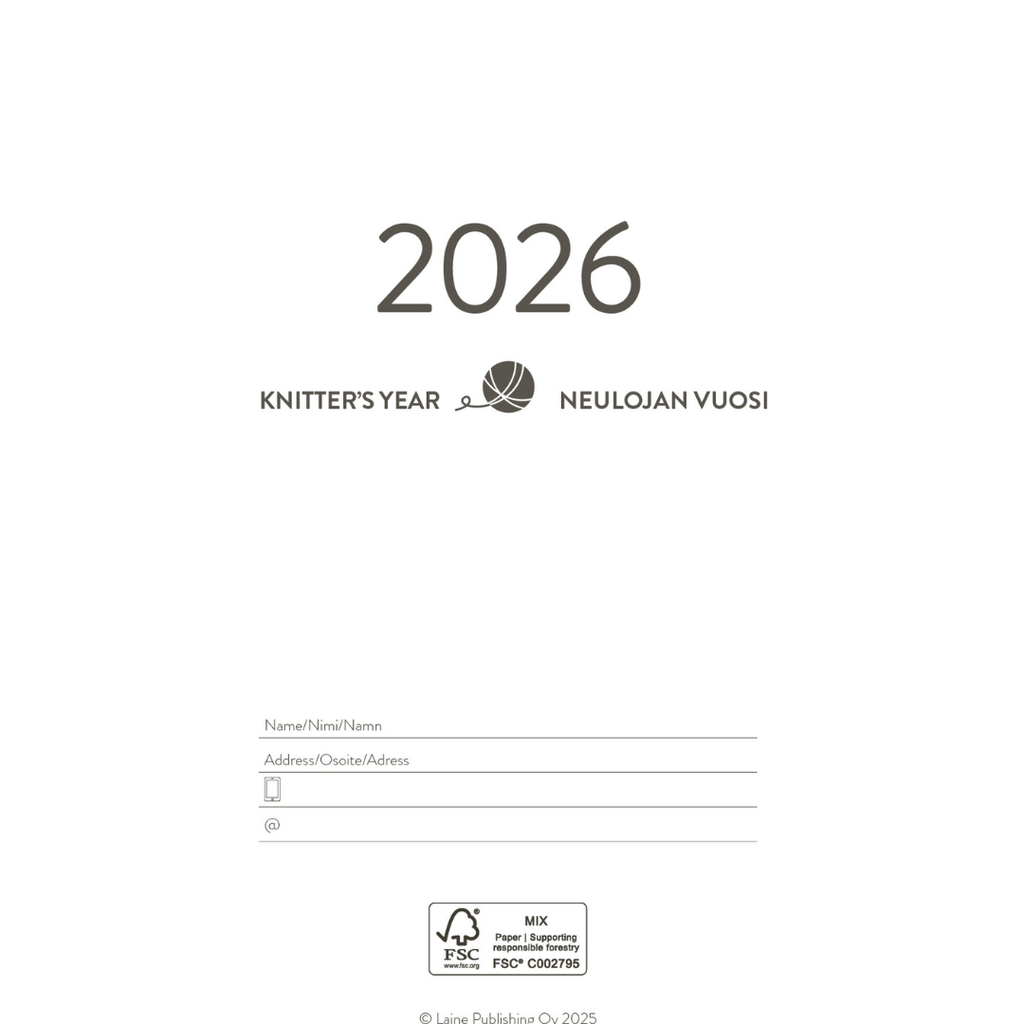 Laine Knitter's Year 2026 Weekly Planner - Brown 6429810960078 | Accessories at Michigan Fine Yarns
