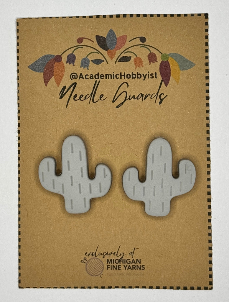 Michigan Fine Yarns AcademicHobbyist Needle Guards - Desert Love - Gray Cacti 72540202 | Accessories at Michigan Fine Yarns