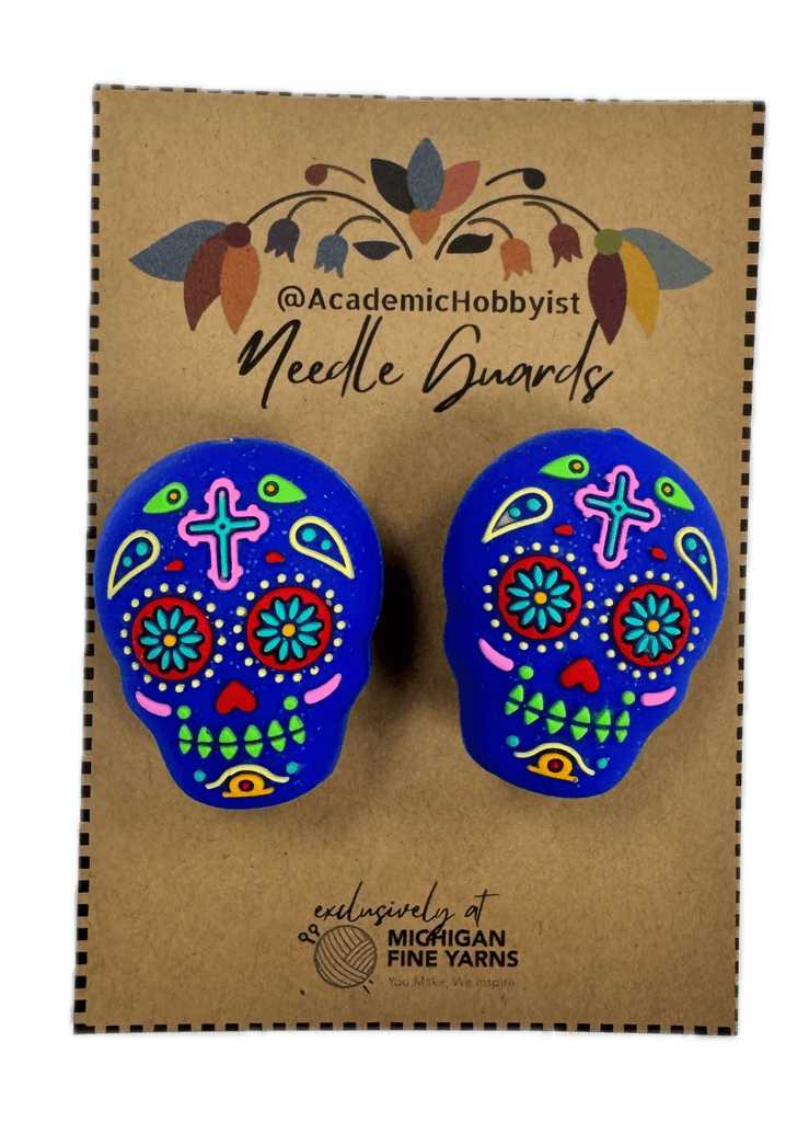 Michigan Fine Yarns AcademicHobbyist Needle Guards - Heritage Collection - Blue Sugarskulls 52552490 | Accessories at Michigan Fine Yarns