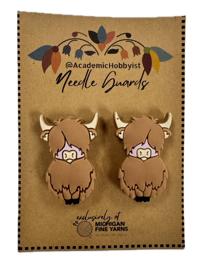 Michigan Fine Yarns AcademicHobbyist Needle Guards - Heritage Collection - Brown Highland Cow 57474858 | Accessories at Michigan Fine Yarns