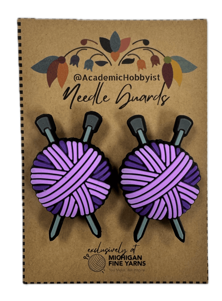 Michigan Fine Yarns AcademicHobbyist Needle Guards - Heritage Collection - Pink Purple Yarnball 52716330 | Accessories at Michigan Fine Yarns