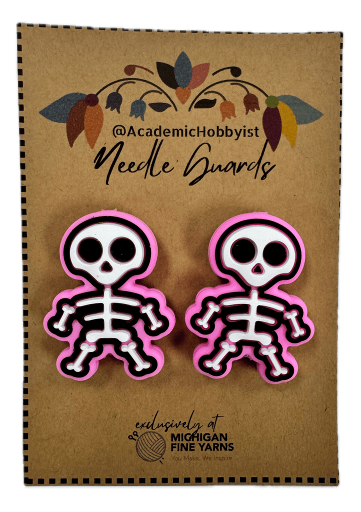 Michigan Fine Yarns AcademicHobbyist Needle Guards - Heritage Collection - Pink Skeleton 55665450 | Accessories at Michigan Fine Yarns