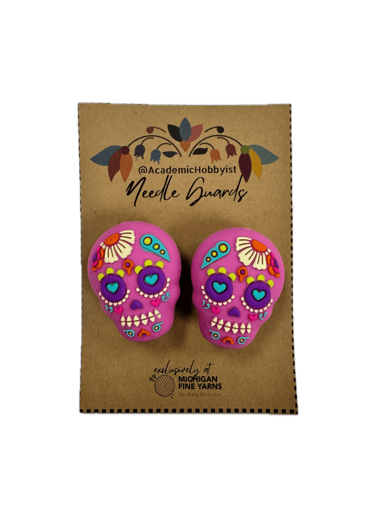 Michigan Fine Yarns AcademicHobbyist Needle Guards - Heritage Collection - Pink Sugarskulls 52749098 | Accessories at Michigan Fine Yarns