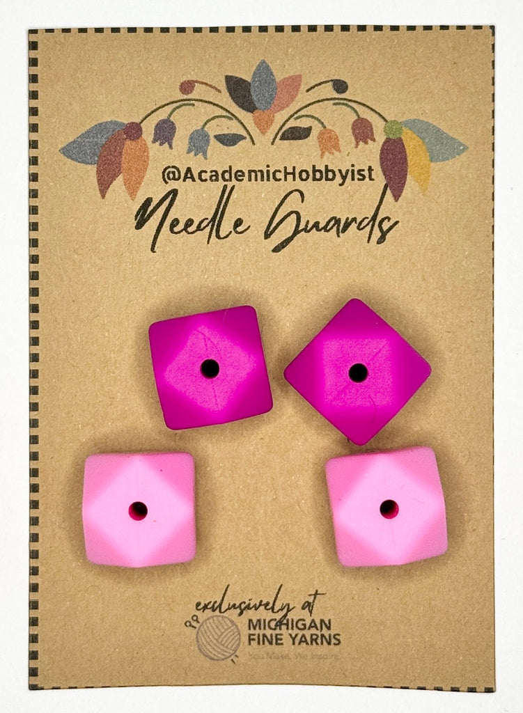 Michigan Fine Yarns AcademicHobbyist Needle Guards - Jewel Tones - Hexagon Pinks 66117674 | Accessories at Michigan Fine Yarns