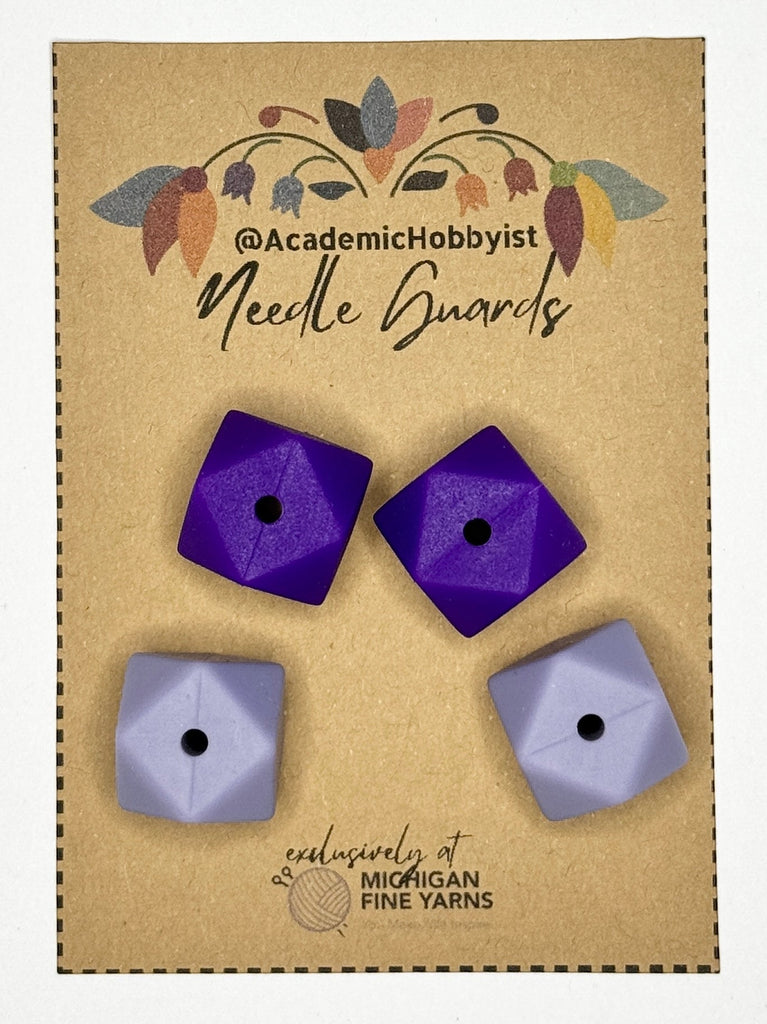 Michigan Fine Yarns AcademicHobbyist Needle Guards - Jewel Tones - Hexagon Purples 66150442 | Accessories at Michigan Fine Yarns
