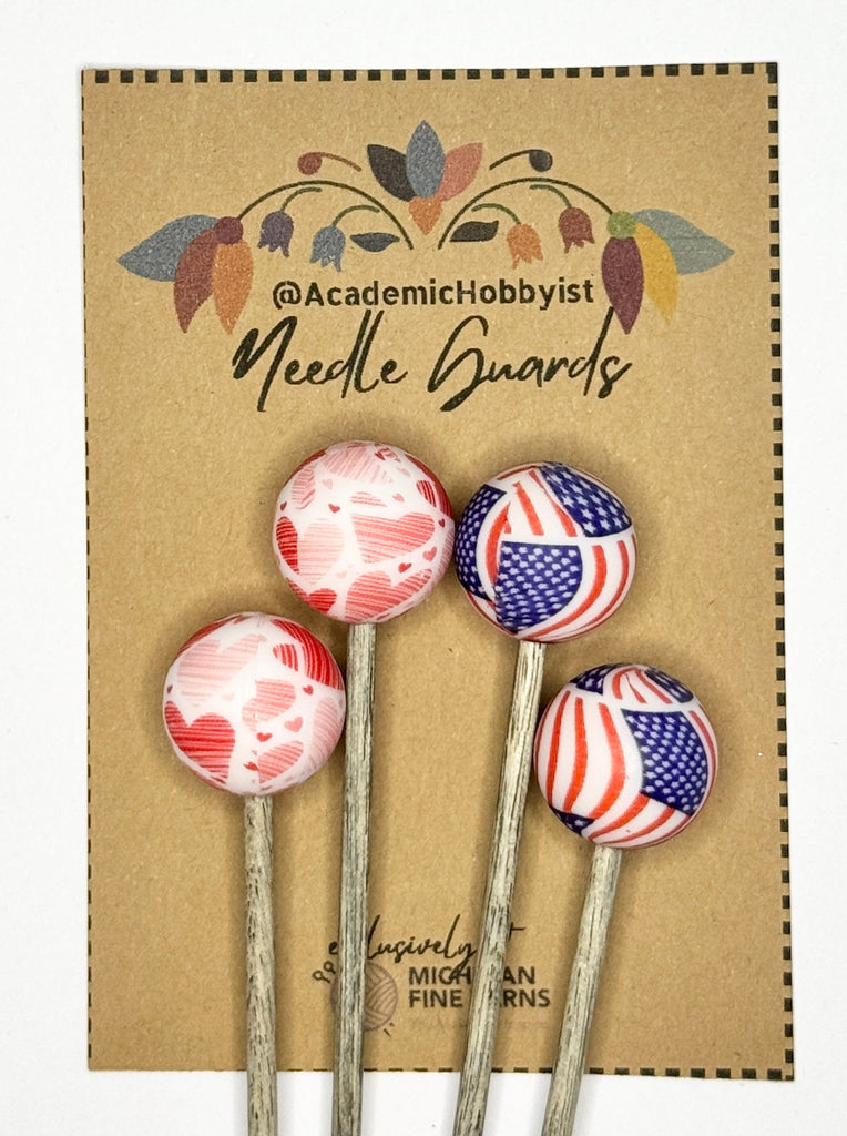 Michigan Fine Yarns AcademicHobbyist Needle Guards - Printed Spheres - Americana 80404522 | Accessories at Michigan Fine Yarns