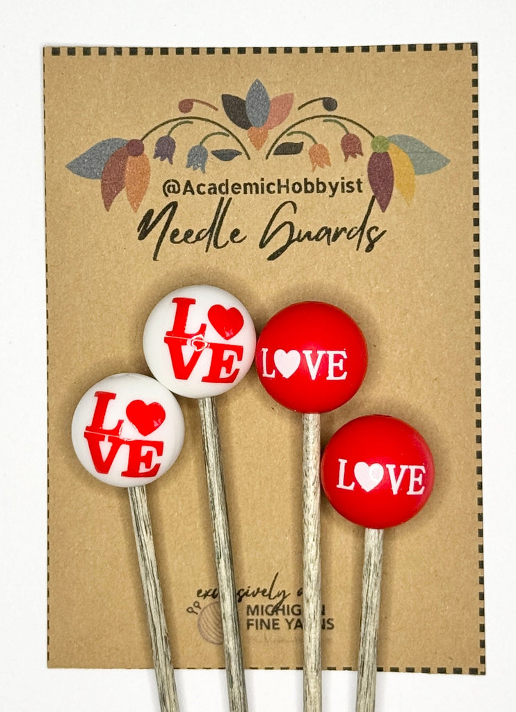 Michigan Fine Yarns AcademicHobbyist Needle Guards - Printed Spheres - Love 80437290 | Accessories at Michigan Fine Yarns
