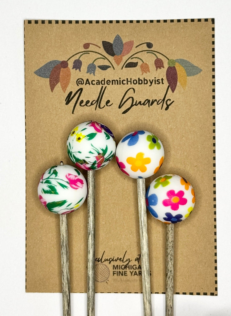 Michigan Fine Yarns AcademicHobbyist Needle Guards - Printed Spheres - Spring Florals 80338986 | Accessories at Michigan Fine Yarns