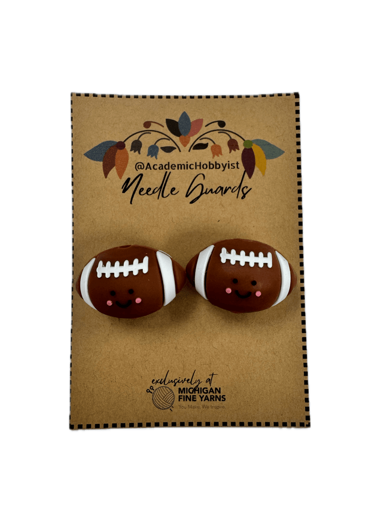 Michigan Fine Yarns AcademicHobbyist Needle Guards - Team Spirit - Smiling Footballs 51380010 | Accessories at Michigan Fine Yarns