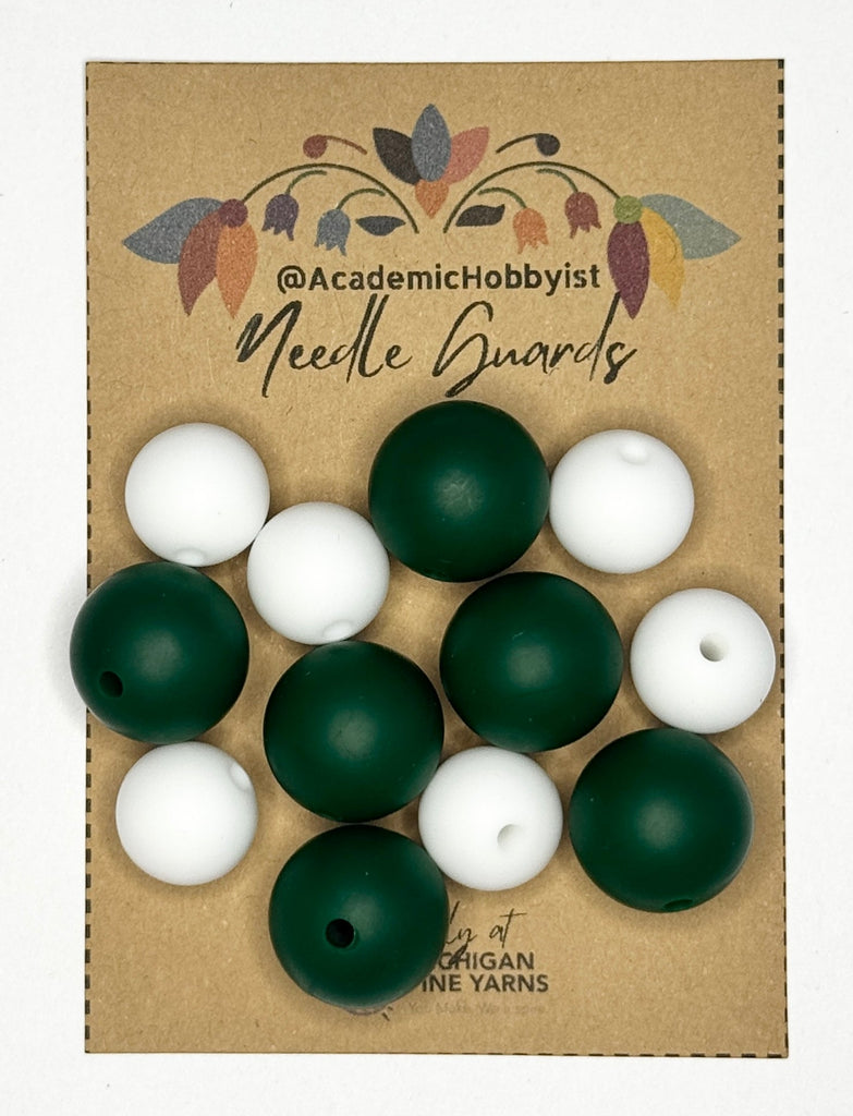 Michigan Fine Yarns AcademicHobbyist Needle Guards - Team Spirit - Spheres Go Green 53895210 | Accessories at Michigan Fine Yarns
