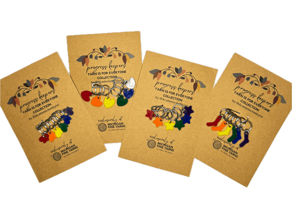 Michigan Fine Yarns Yarn is for Everyone Collection Progress Keepers - Let's be Frank Hearts 01091882 | Accessories at Michigan Fine Yarns