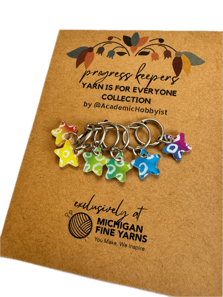 Michigan Fine Yarns Yarn is for Everyone Collection Progress Keepers - Let's be Frank Stars 01124650 | Accessories at Michigan Fine Yarns