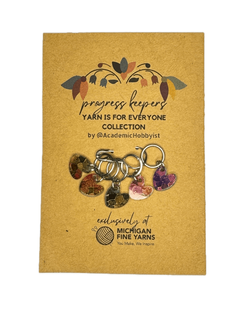 Michigan Fine Yarns Yarn is for Everyone Collection Progress Keepers - Stained Glass Hearts 95425322 | Accessories at Michigan Fine Yarns