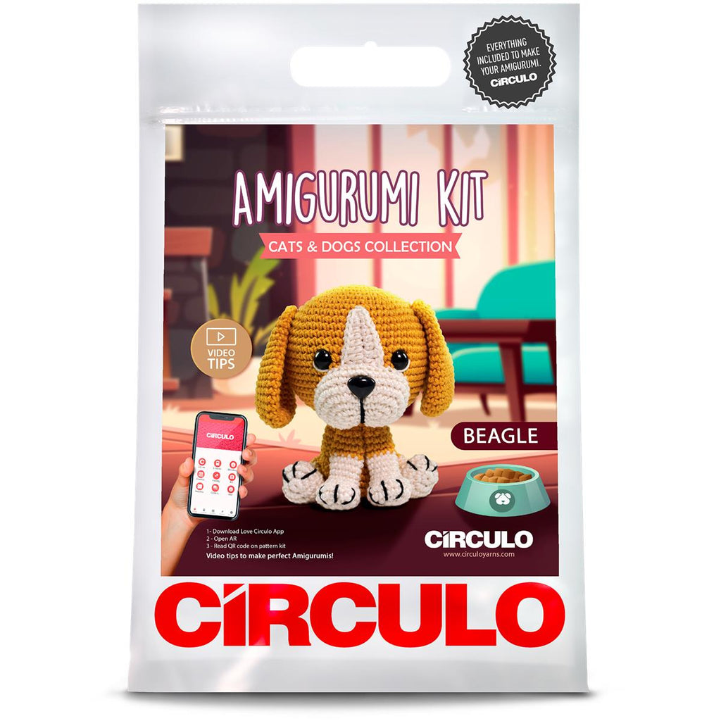 Circulo Yarns Amigurumi Kits - Cats & Dogs Collection - Beegle | Kits at Michigan Fine Yarns