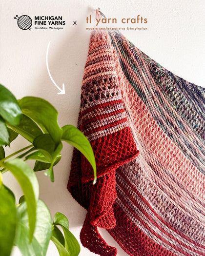Michigan Fine Yarns Olivia Shawl Yarn Kits -Model A 34433834 | Kits at Michigan Fine Yarns