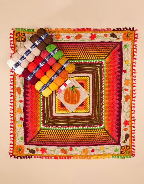 Sirdar Pumpkin Spice Blanket Crochet Along Kit - Michigan Fine Yarns