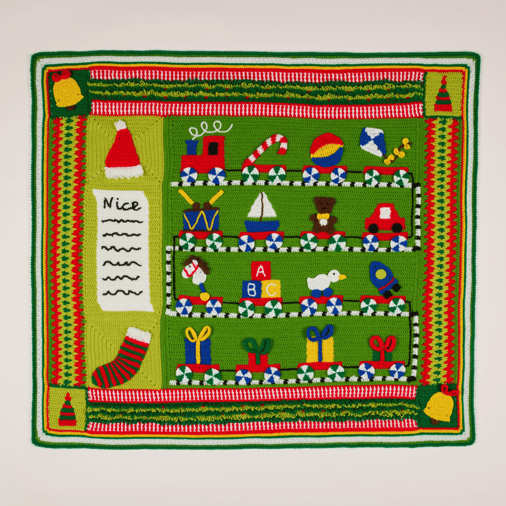 Sirdar Santa's Workshop Christmas Blanket Kit - Original Colorway | Kits at Michigan Fine Yarns