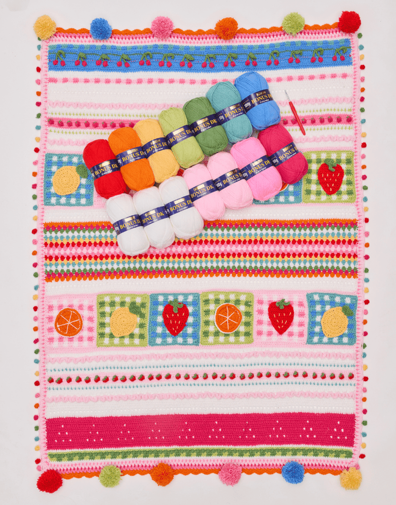 Sirdar Summer Picnic Blanket Kit - Original Colorway | Kits at Michigan Fine Yarns