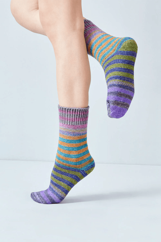 Urth Yarns Ready Made Uneek Socks - Moonbow Crew - Small | Kits at Michigan Fine Yarns