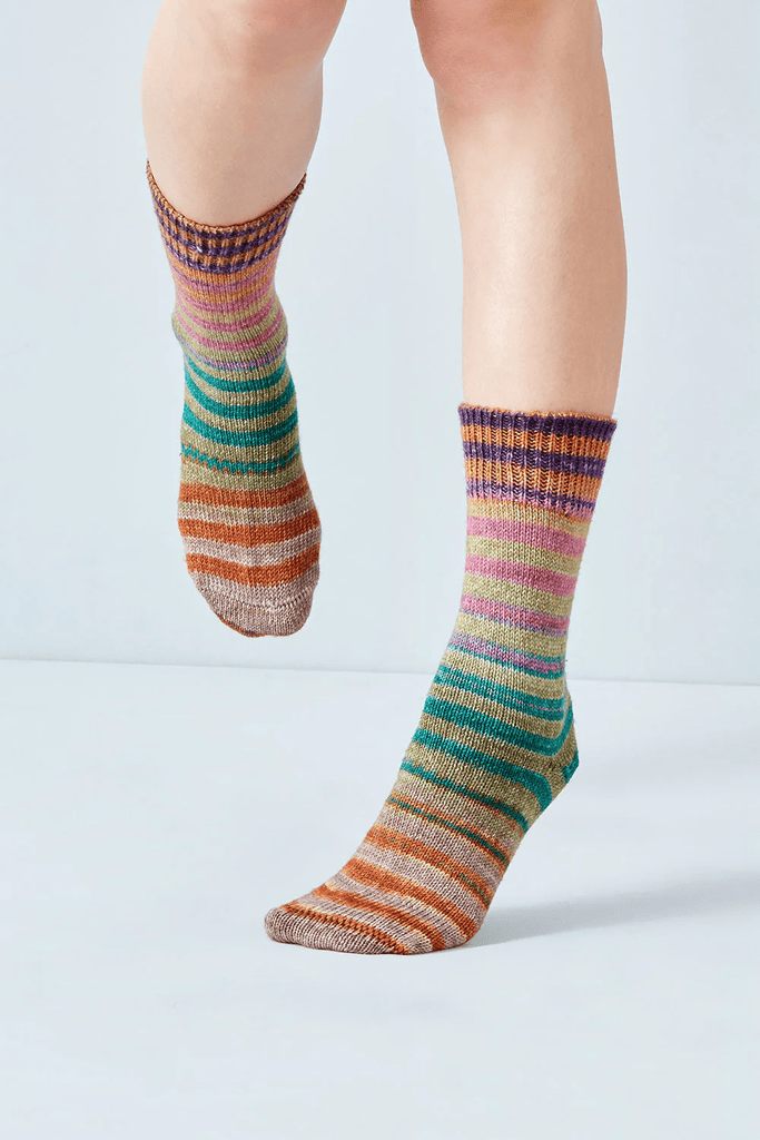Urth Yarns Ready Made Uneek Socks - Petrichor Crew - Small | Kits at Michigan Fine Yarns