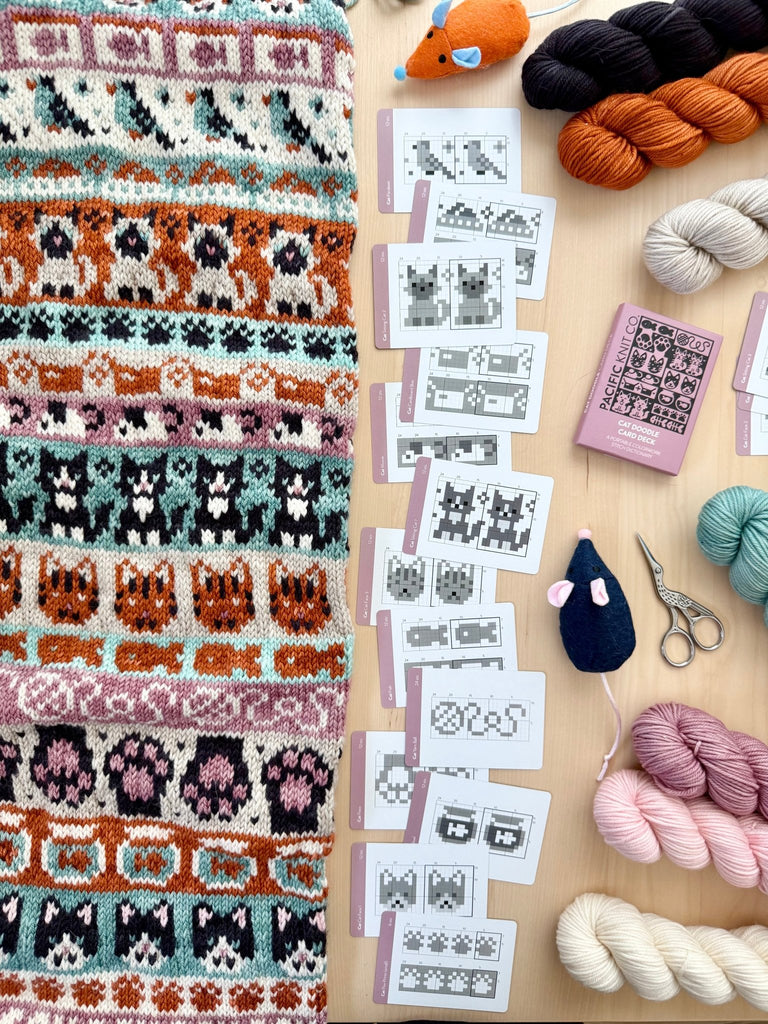 Pacific Knit Co. Cat Doodle Card Deck -  | Patterns at Michigan Fine Yarns