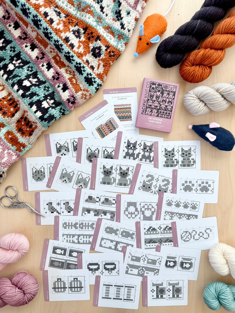 Pacific Knit Co. Cat Doodle Card Deck -  | Patterns at Michigan Fine Yarns