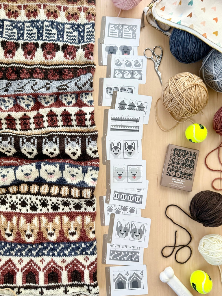 Pacific Knit Co. Dog Doodle Card Deck -  | Patterns at Michigan Fine Yarns