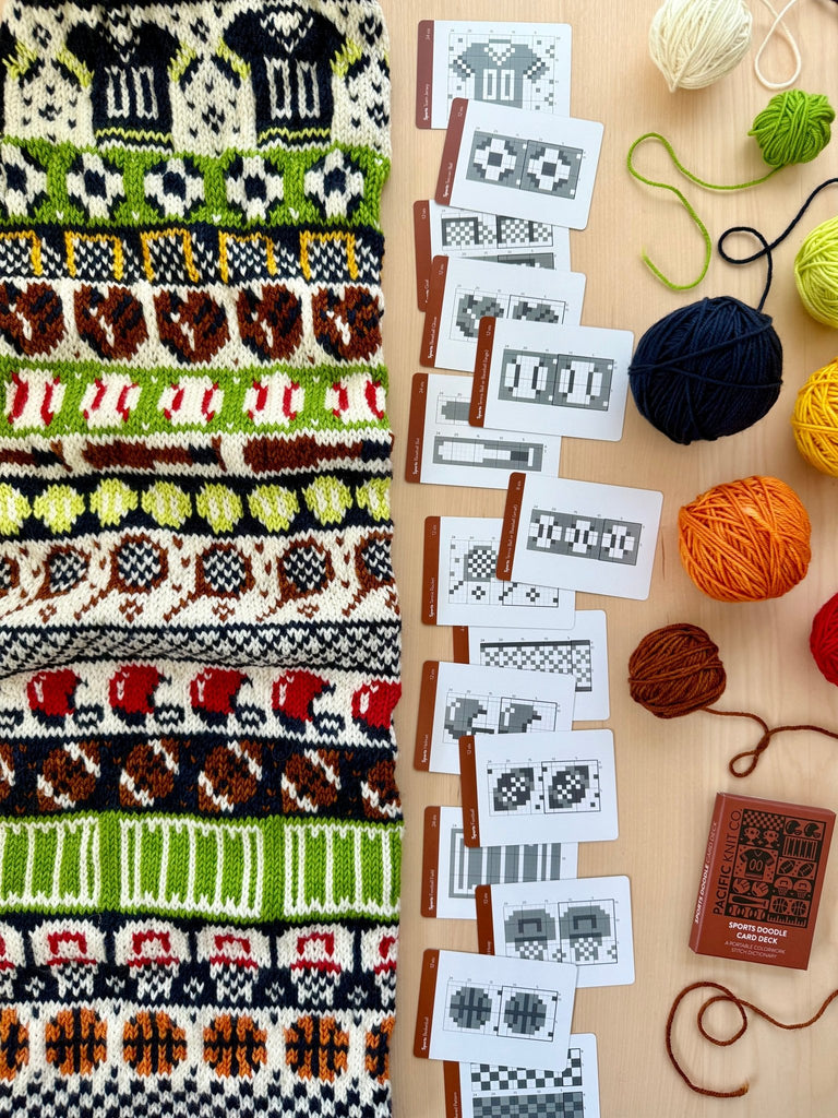 Pacific Knit Co. Sports Doodle Card Deck -  | Patterns at Michigan Fine Yarns