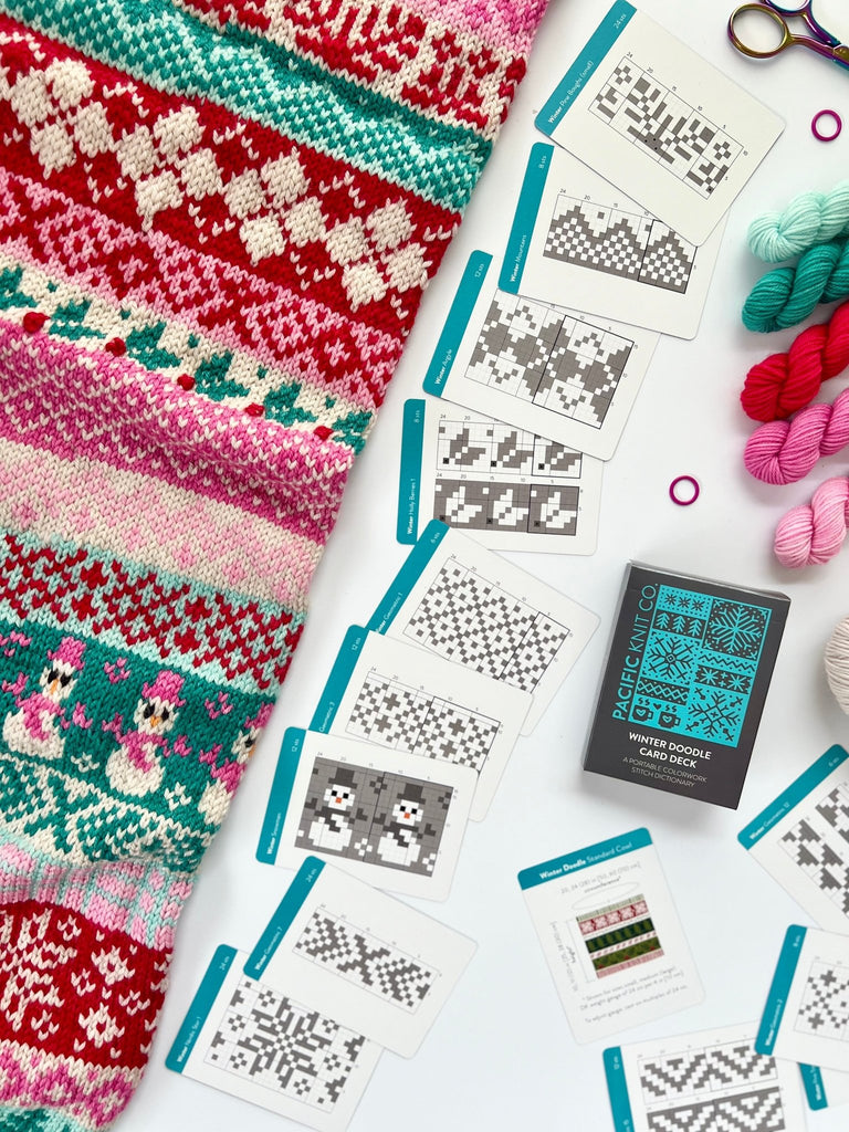 Pacific Knit Co. Winter Doodle Card Deck -  | Patterns at Michigan Fine Yarns
