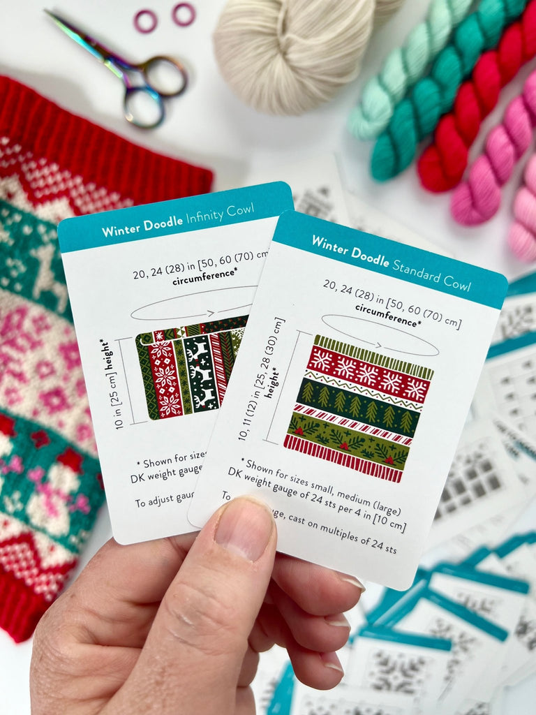 Pacific Knit Co. Winter Doodle Card Deck -  | Patterns at Michigan Fine Yarns