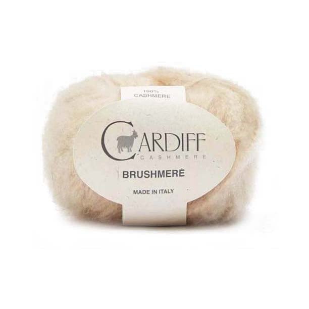Cardiff Cashmere Brushmere - 102 - Cream | Yarn at Michigan Fine Yarns