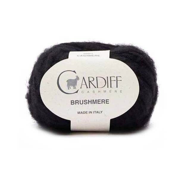Cardiff Cashmere Brushmere - 110 - Black | Yarn at Michigan Fine Yarns