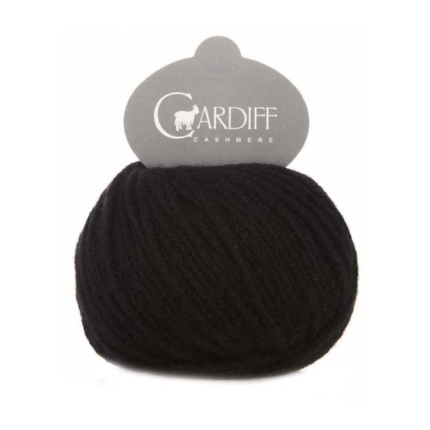 Cardiff Cashmere Large - 516 - Nero (Black) | Yarn at Michigan Fine Yarns