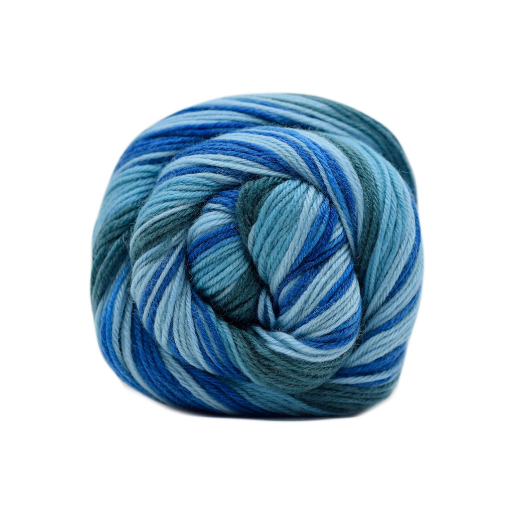 Cascade Yarns Heritage Prints - 165 - Azure Stripe Swatch 886904077054 | Yarn at Michigan Fine Yarns