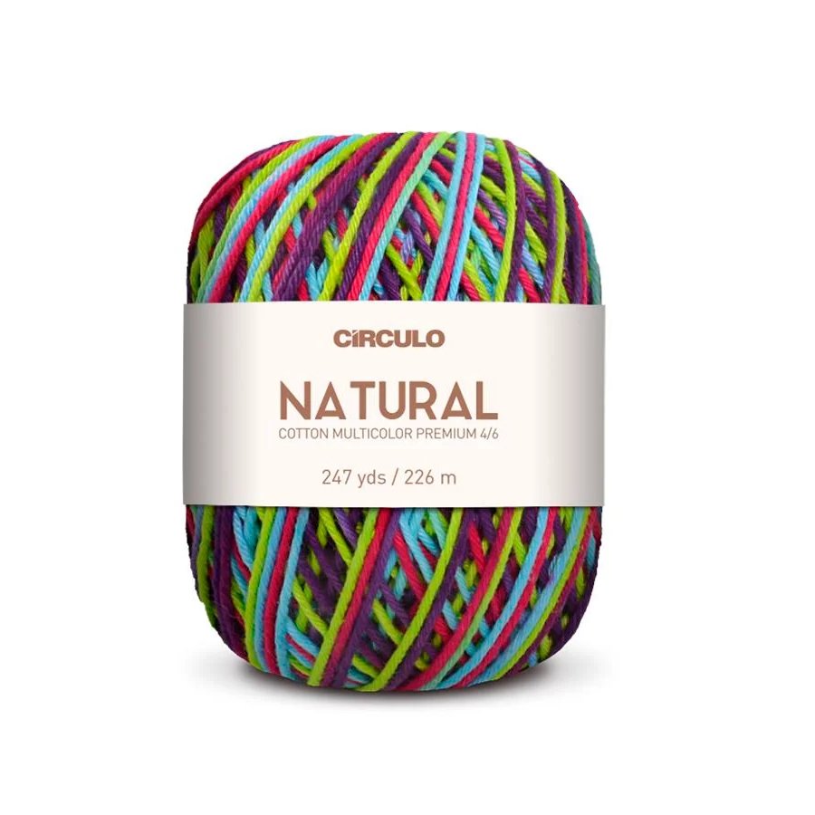 Circulo Natural Cotton Multicolor Premium 4/6 Yarn - Michigan Fine