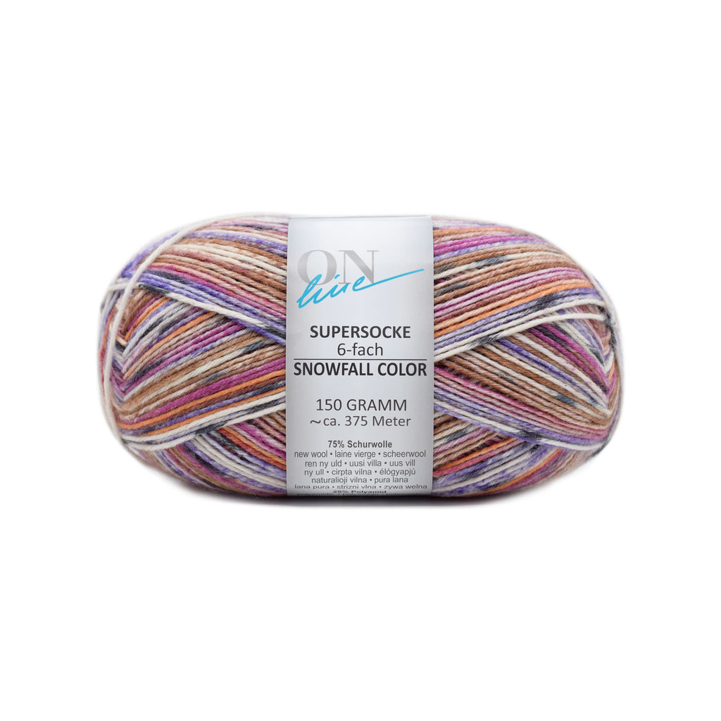 OnLine Supersocke 6 - ply Snowfall Color - 3106 4014366222682 | Yarn at Michigan Fine Yarns