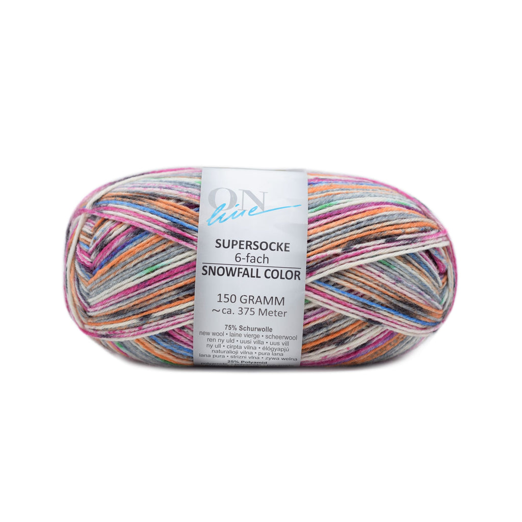 OnLine Supersocke 6 - ply Snowfall Color - 3110 4014366222729 | Yarn at Michigan Fine Yarns