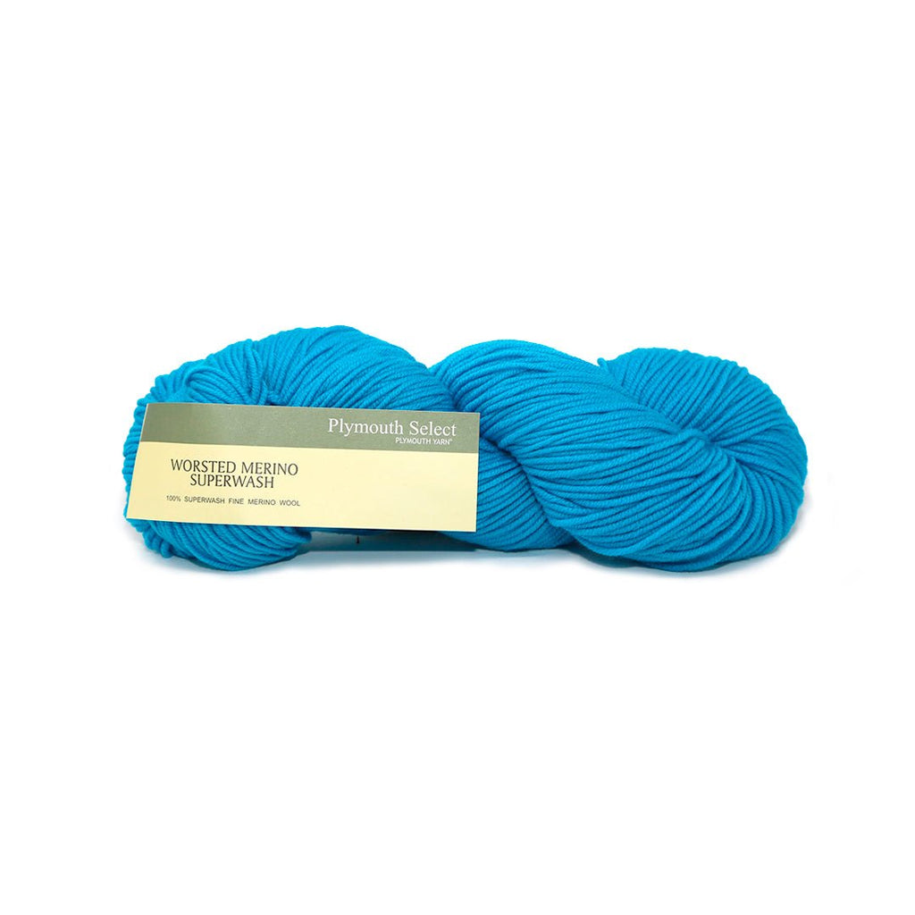 Plymouth Yarns Worsted Merino Superwash - 100 - Turquoise Glow 843273056066 | Yarn at Michigan Fine Yarns