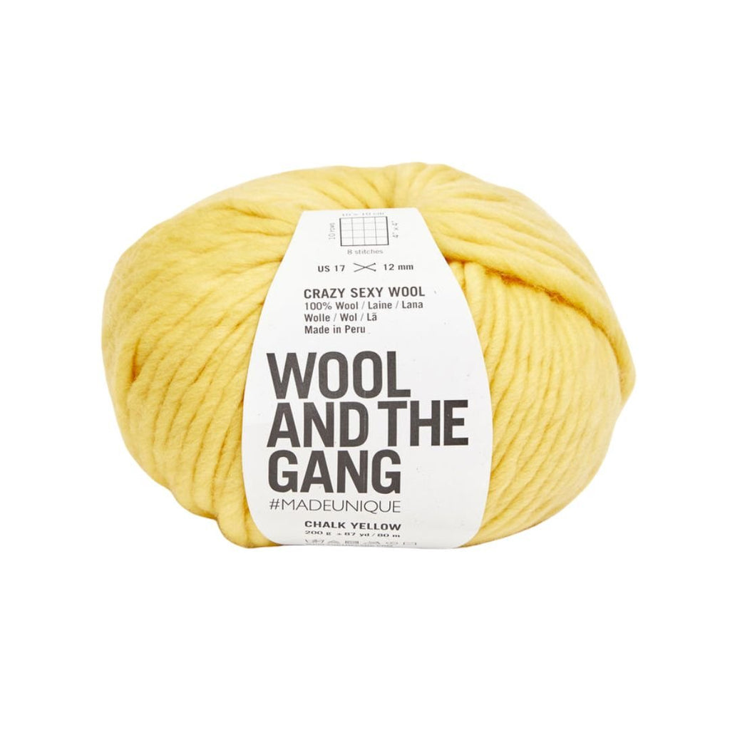Wool And The Gang Crazy Sexy Wool - Chalk Yellow | Yarn at Michigan Fine Yarns