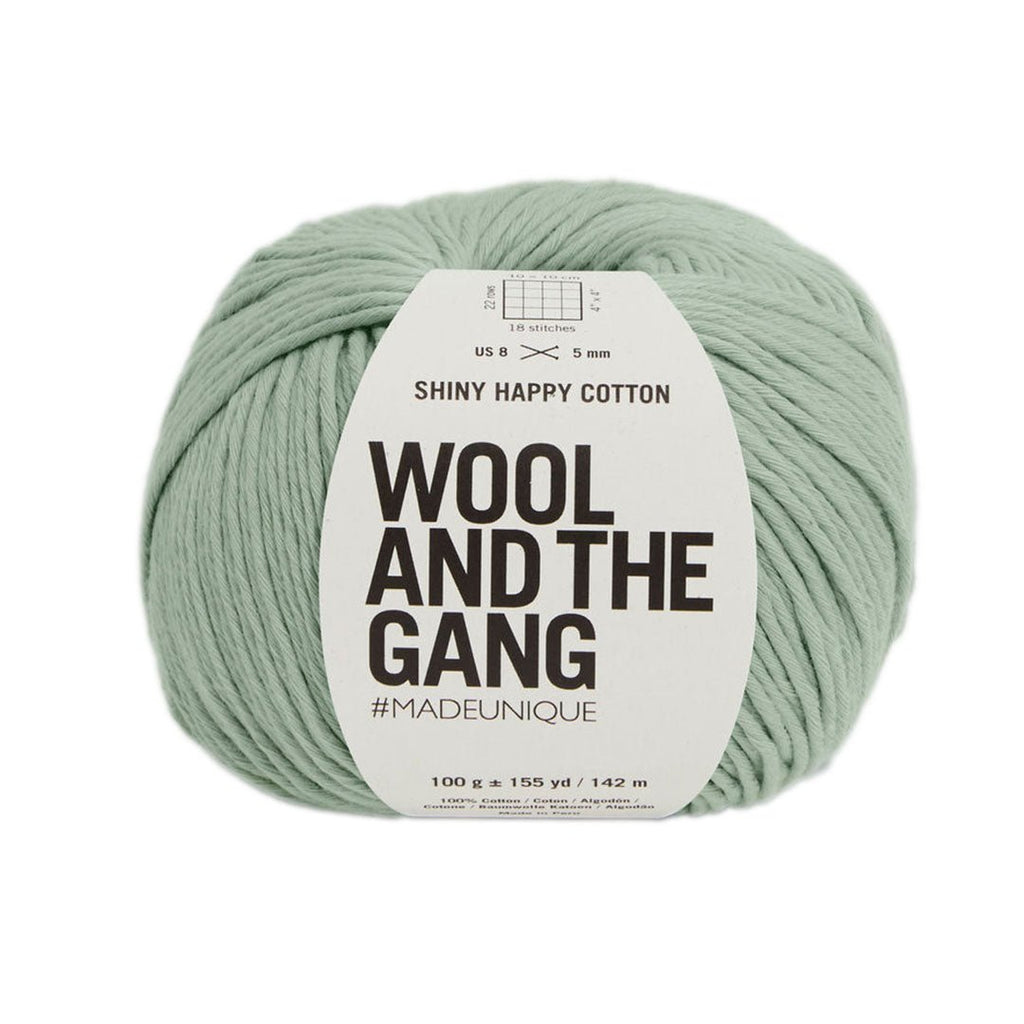 Wool And The Gang Shiny Happy Cotton - Eucalyptus Green 604565063182 | Yarn at Michigan Fine Yarns