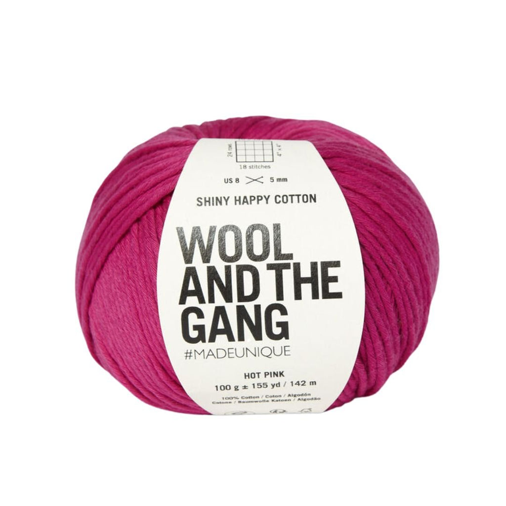 Wool And The Gang Shiny Happy Cotton - Hot Pink 700461722434 | Yarn at Michigan Fine Yarns