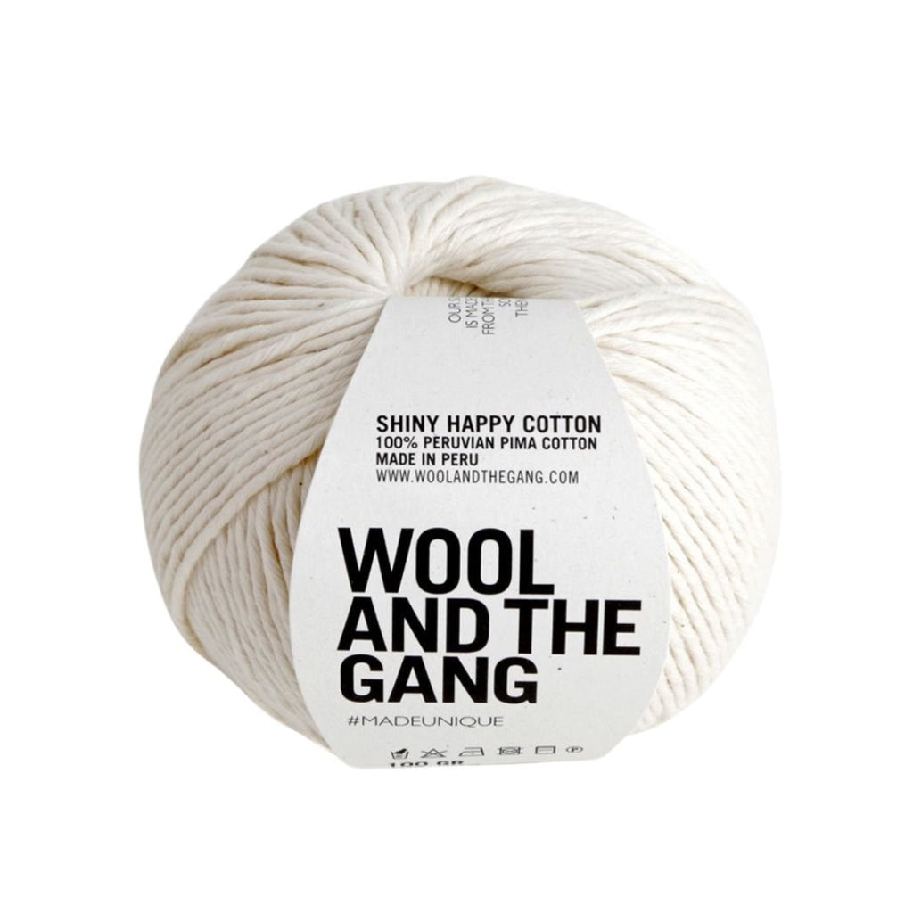Wool And The Gang Shiny Happy Cotton - Ivory White 700461722441 | Yarn at Michigan Fine Yarns