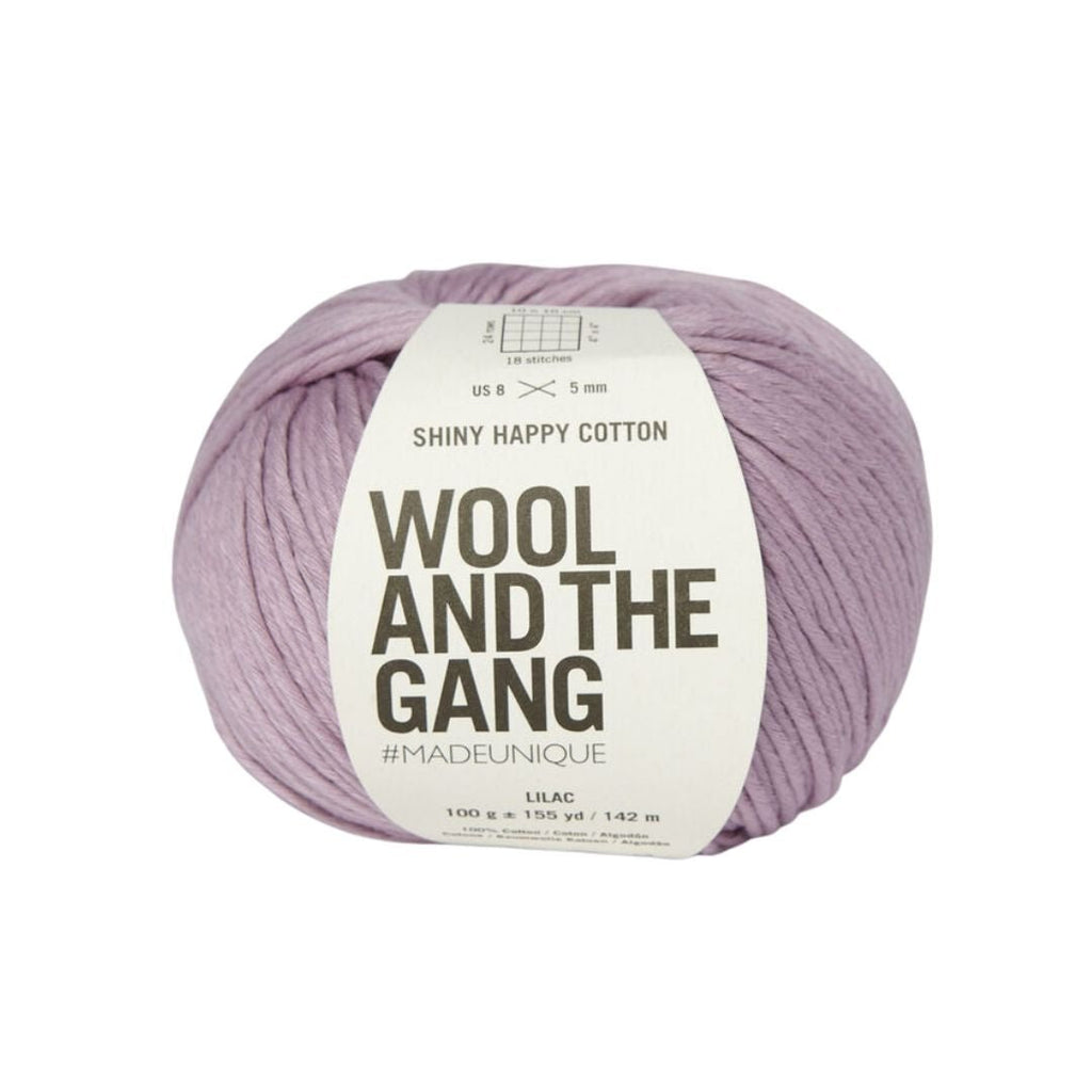 Wool And The Gang Shiny Happy Cotton - Lilac 5056341319863 | Yarn at Michigan Fine Yarns