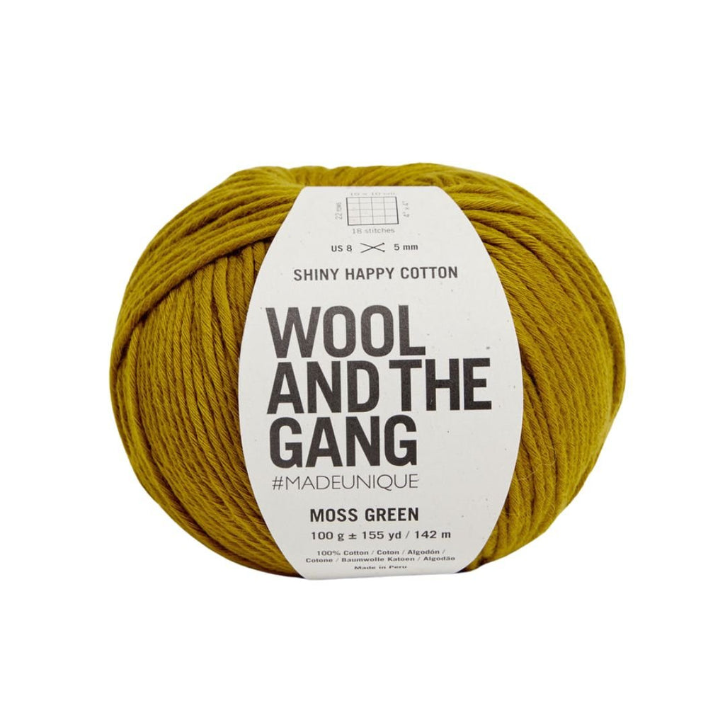 Wool And The Gang Shiny Happy Cotton - Moss Green | Yarn at Michigan Fine Yarns