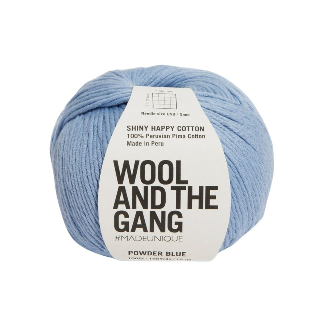 Wool And The Gang Shiny Happy Cotton - Powder Blue 700461300243 | Yarn at Michigan Fine Yarns