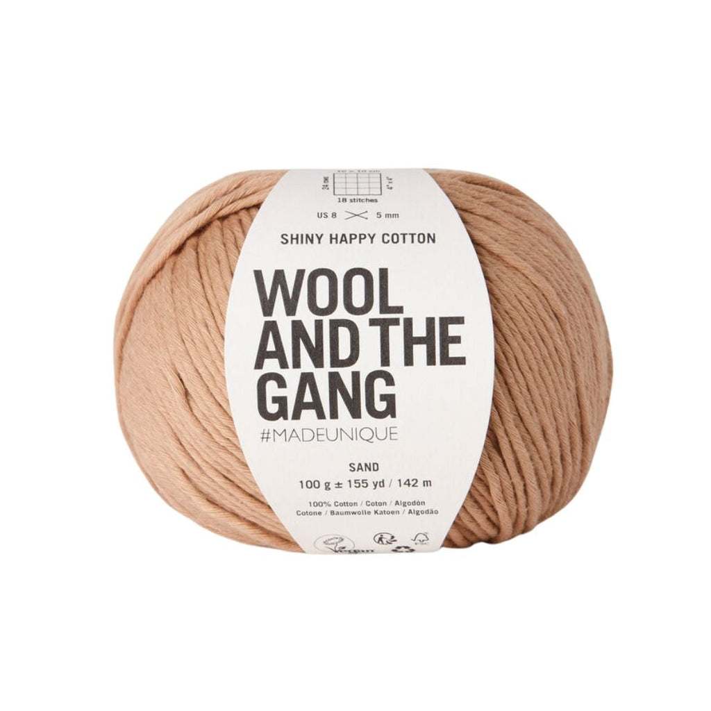 Wool And The Gang Shiny Happy Cotton - Sand 5056341326984 | Yarn at Michigan Fine Yarns
