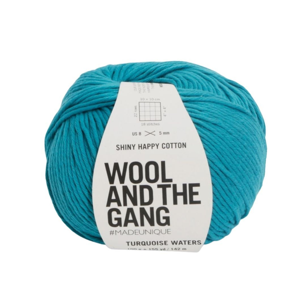 Wool And The Gang Shiny Happy Cotton - Turquoise Waters 700461388715 | Yarn at Michigan Fine Yarns