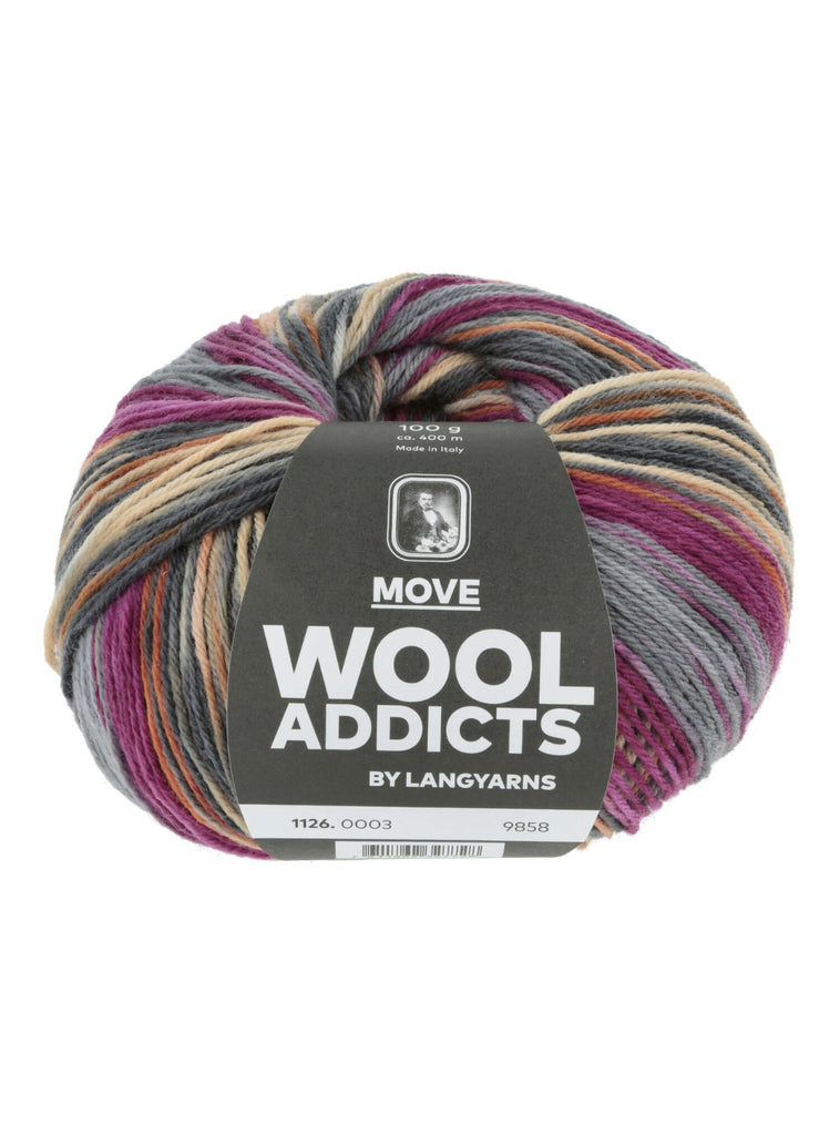 Wooladdicts Move - 1126 - 03 Grey Purple Orange 7611862327728 | Yarn at Michigan Fine Yarns