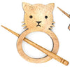 LYKKE LYKKE Handcrafted Wood Shawl Pin -Mango Wood Cat | Accessories at Michigan Fine Yarns